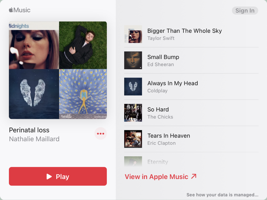 Perinatal Loss - Listen on Apple Music